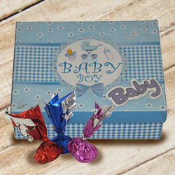 Delicious Handmade Assorted Chocolate Gift Box for Baby Boy