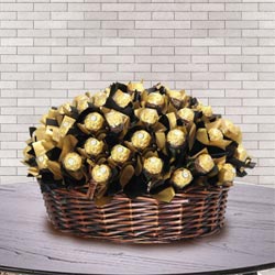 Exquisite Basket of Ferrero Rocher Chocolate