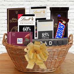 Marvellous Gift Basket of Dark Chocolates for DAD