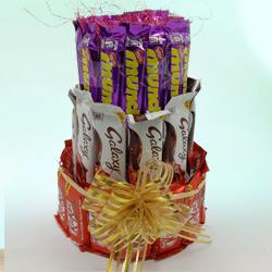 Marvelous 3 Layer Tower Arrangement of Mixed Chocolates