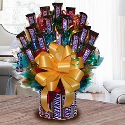 Enticing Tower Arrangement of Snickers