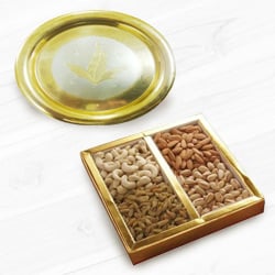 Gold Plated Thali   Mixed Dry Fruits