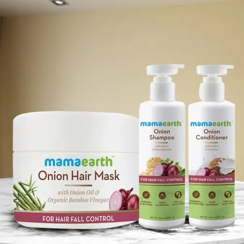 Send Essential Mamaearth Onion Anti Hairfall Spa Kit to Kerala, India -  Page Details : 