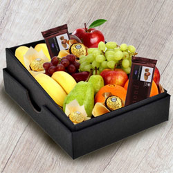 Yummy Box of Fresh Fruits N Chocolates