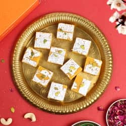 Enticing Mohan Thal Mithai by Kesar