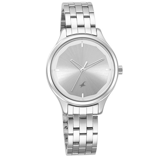 Send Stylish Fastrack Casual Silver Dial Womens Watch to Kerala India Page Details keralaflowersgifts